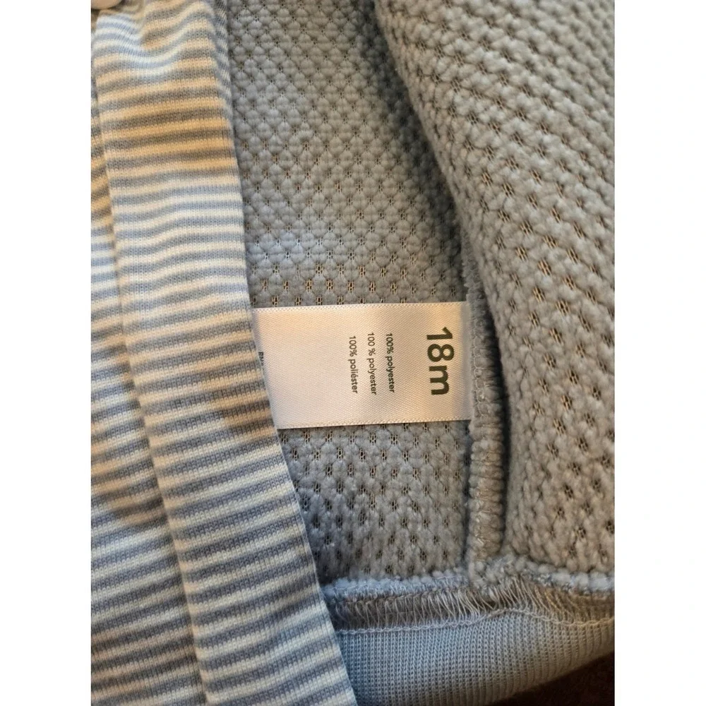 Carters Just One You Baby Boys 3pc Sherpa Cardigan Bodysuit Pants Set Blue 18M